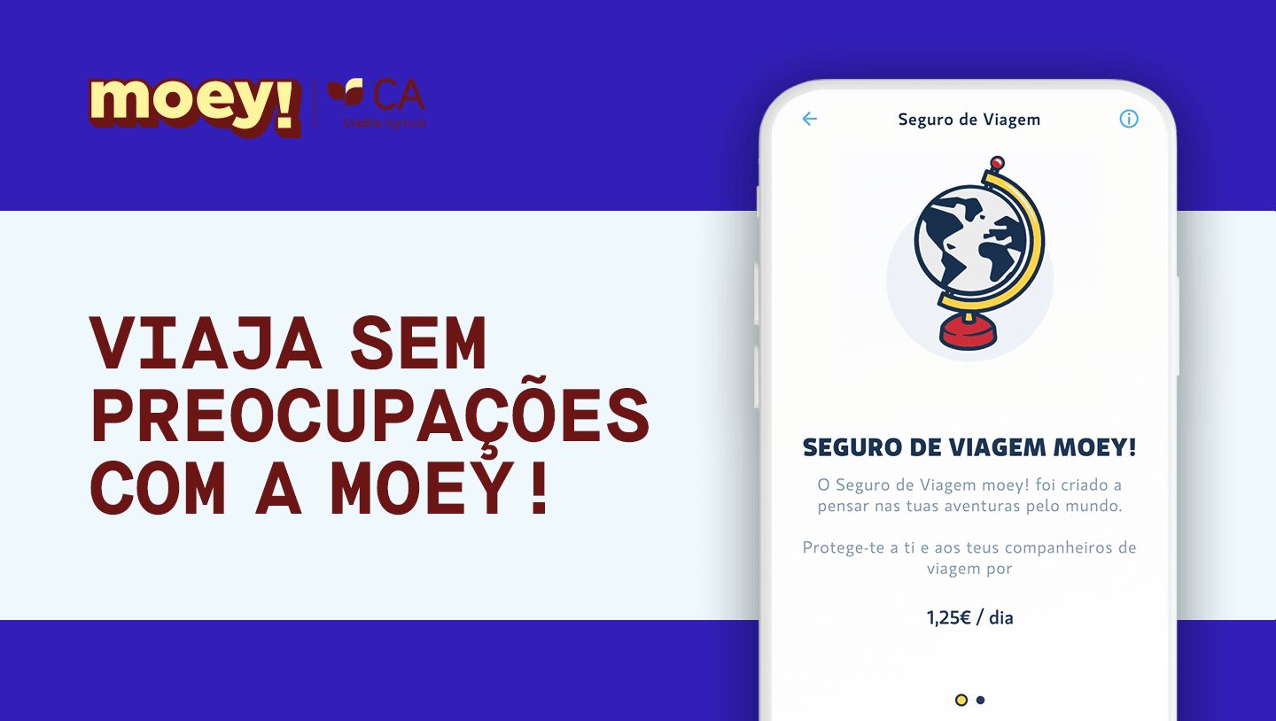 Sabias que, na tua app moey!, já podes contratar um Seguro de Viagem?