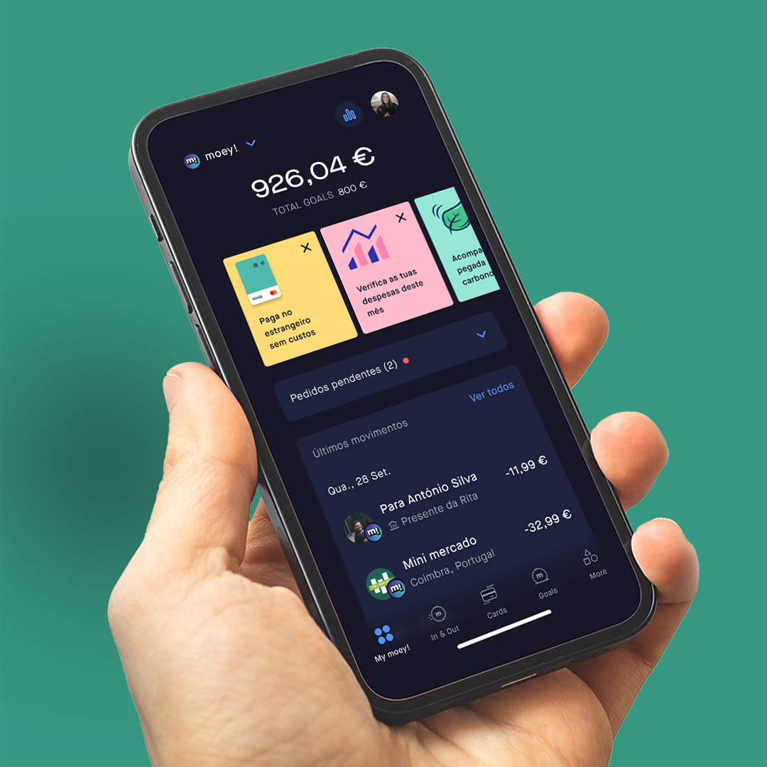 Consulta os saldos das tuas contas bancárias na app moey!