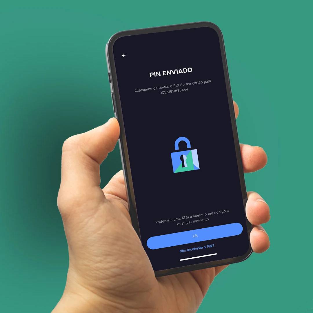 Recebe o pin do cartão por SMS